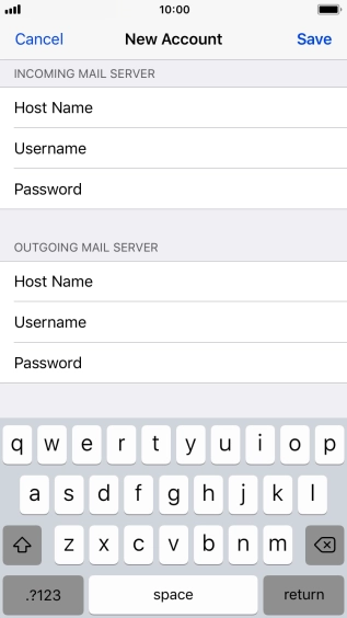 Press Save. Your email account has now been set up. To select more settings for incoming and outgoing server, proceed with the following steps.