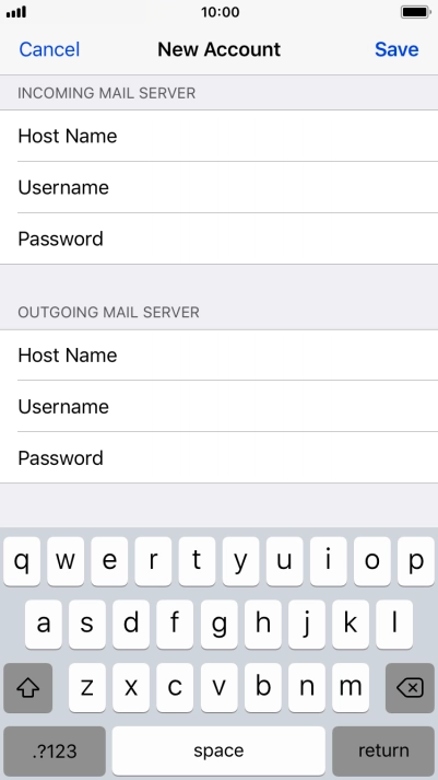 Press Save. Your email account has now been set up. To select more settings for incoming and outgoing server, proceed with the following steps.