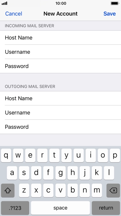 Press Save. Your email account has now been set up. To select more settings for incoming and outgoing server, proceed with the following steps.