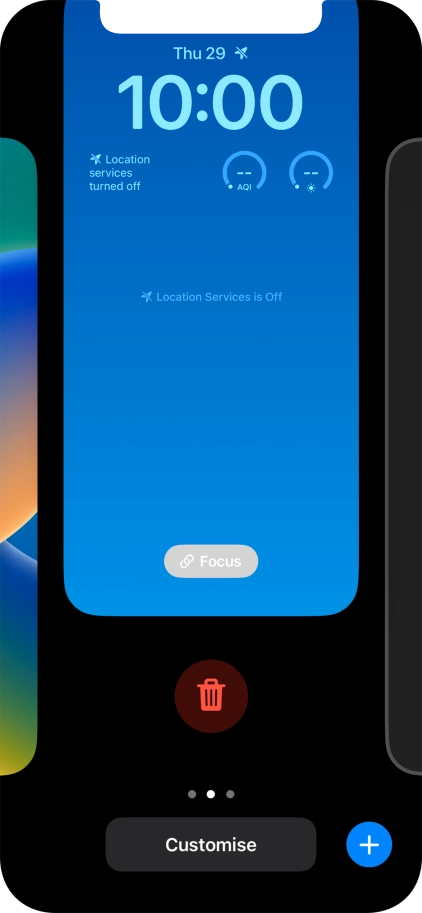 Press the delete icon.