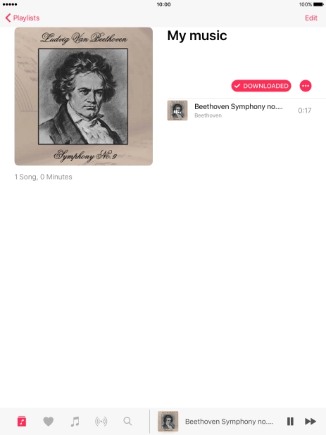 Press the song title.