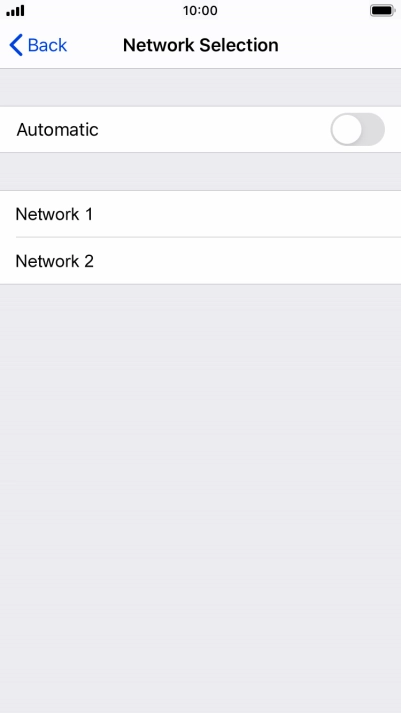 If you turn off the function, press the required network.