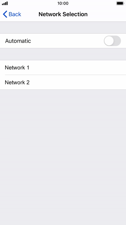 If you turn off the function, press the required network.