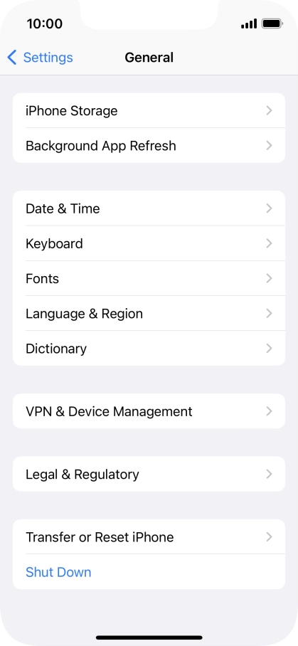 Press Transfer or Reset iPhone.