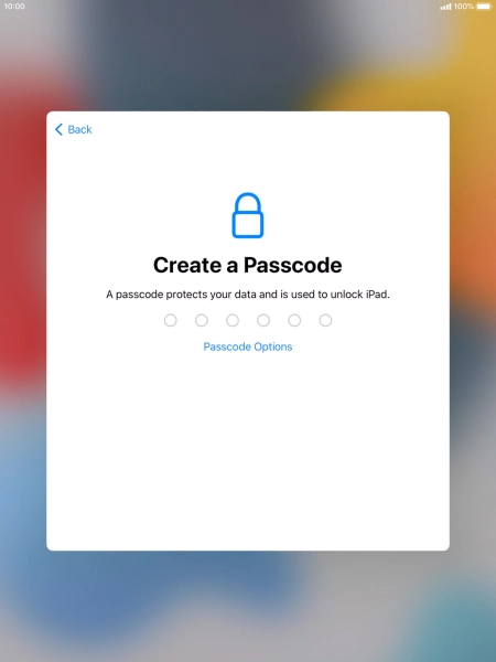 Press Passcode Options.