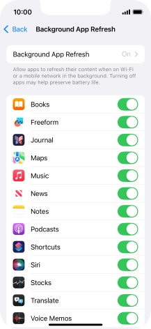 Press Background App Refresh.