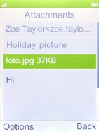 Press the Left selection key.