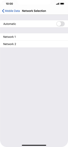 If you turn off the function, press the required network.