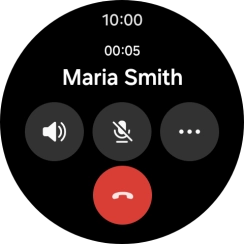 Press the end call icon.