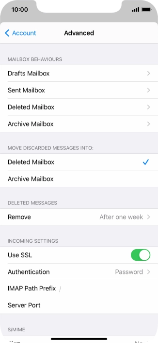 Press the indicator next to 