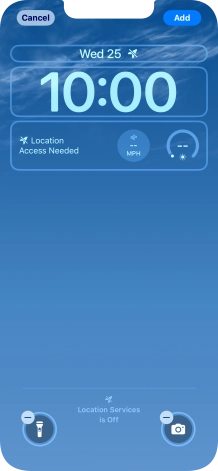 To customise the way the lock screen date is displayed, press the date widget and follow the instructions on the screen to select the required widget display mode.