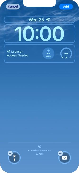 To customise the way the lock screen date is displayed, press the date widget and follow the instructions on the screen to select the required widget display mode.
