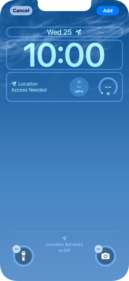 To customise the way the lock screen date is displayed, press the date widget and follow the instructions on the screen to select the required widget display mode.