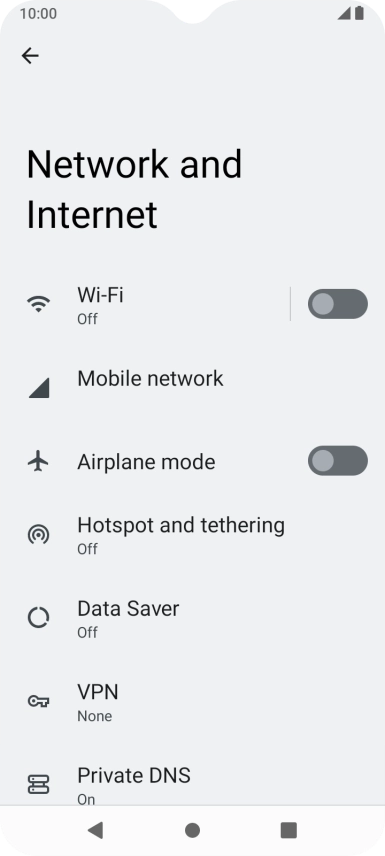 Press Mobile network.