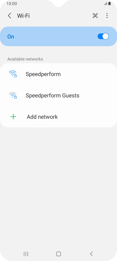 Press the menu icon.