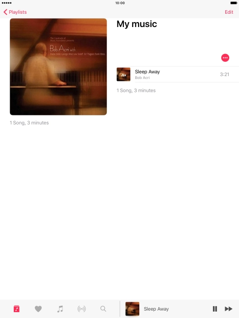 Press the song title.