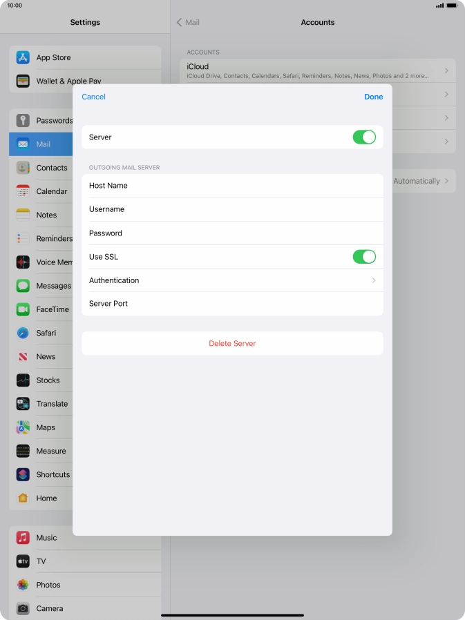 Press the indicator next to 