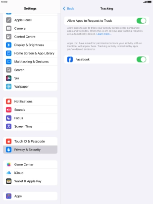 Press the indicator next to 