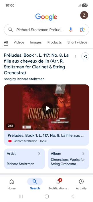 Follow the instructions on the screen to use the search results.