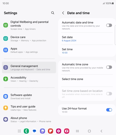 Press the indicator next to 