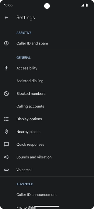 Press Calling accounts.