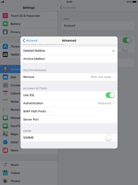Press the indicator next to 