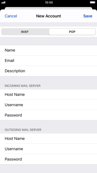 Press Save. Your email account has now been set up. To select more settings for incoming and outgoing server, proceed with the following steps.