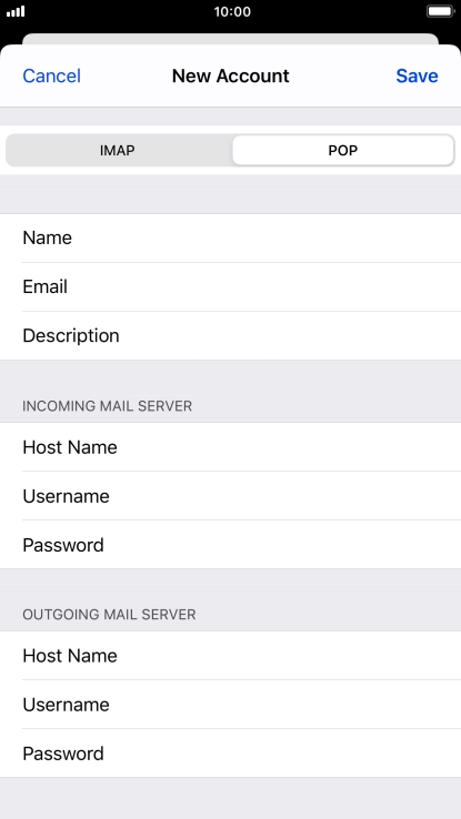 Press Save. Your email account has now been set up. To select more settings for incoming and outgoing server, proceed with the following steps.