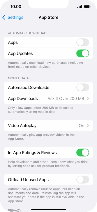Press the indicator next to 