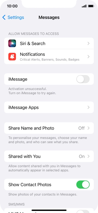 Press the indicator next to 
