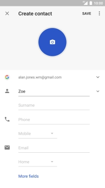 Press Surname and key in the last name.