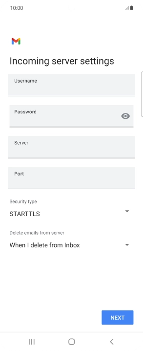 Press the field below 