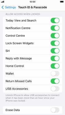 Press the indicator next to 