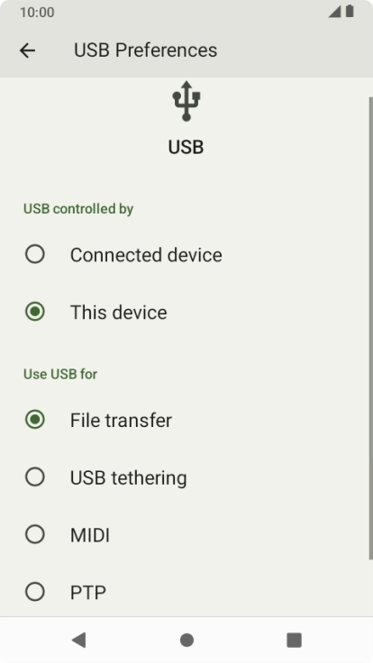 Press File transfer.