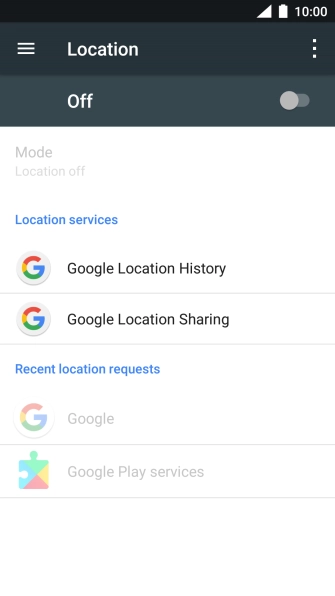 Press the indicator to turn the function on or off.