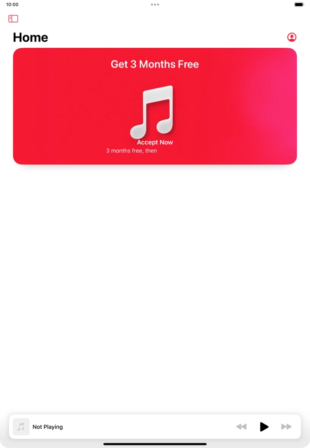 Slide your finger right starting from the left side of the screen.