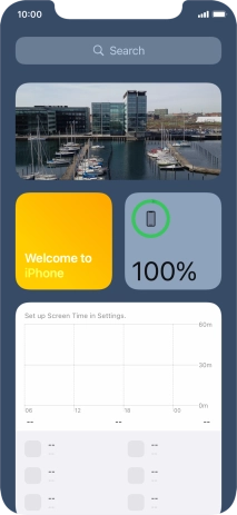 Slide your finger upwards on the screen.