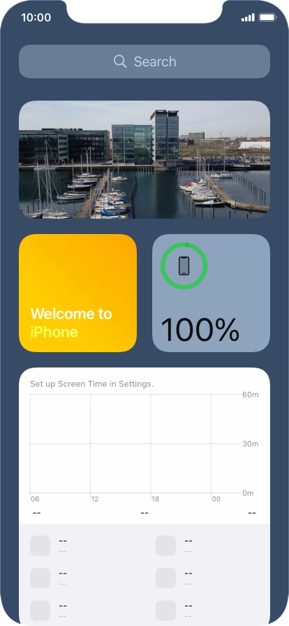 Slide your finger upwards on the screen.