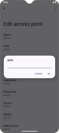 Key in live.vodafone.com and press OK.