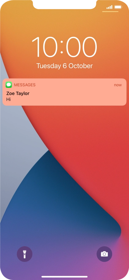 Press the required notification and follow the instructions on the screen to use the selected function.