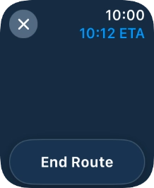 Press End Route.