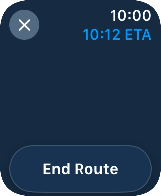 Press End Route.