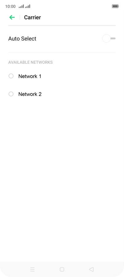 Press the required network.