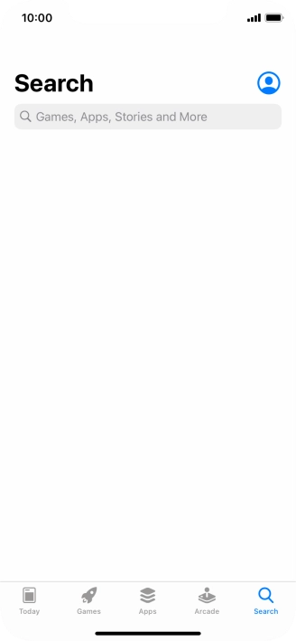 Press the search field and key in the name or subject of the required app.