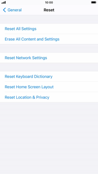Press Reset All Settings.