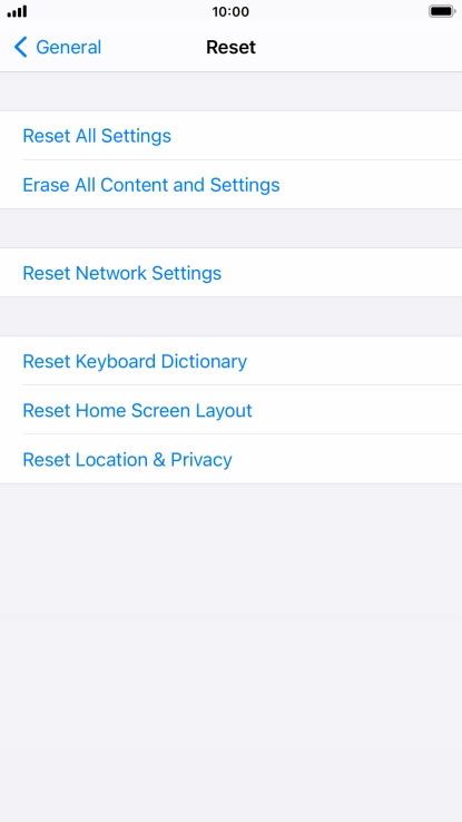 Press Reset All Settings.