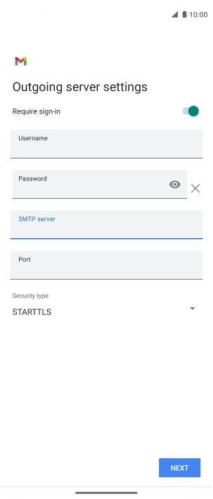 Press the field below 