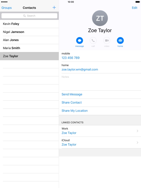 Press the Home key to return to the home screen.