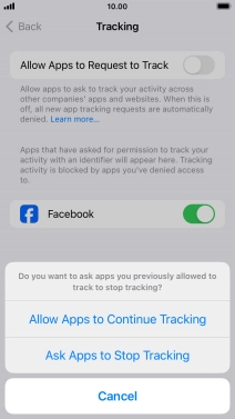 If you turn off the function, press the required setting.