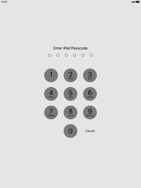 Use the lock code you created.